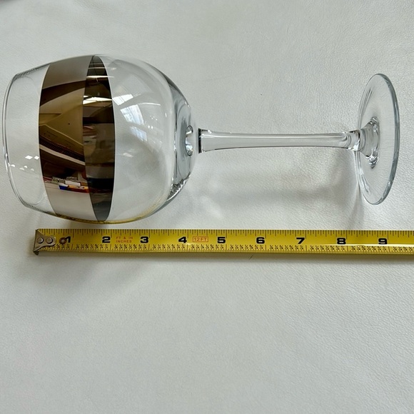 Silver Band Wine Glasses Set of 4 - Picture 6 of 7